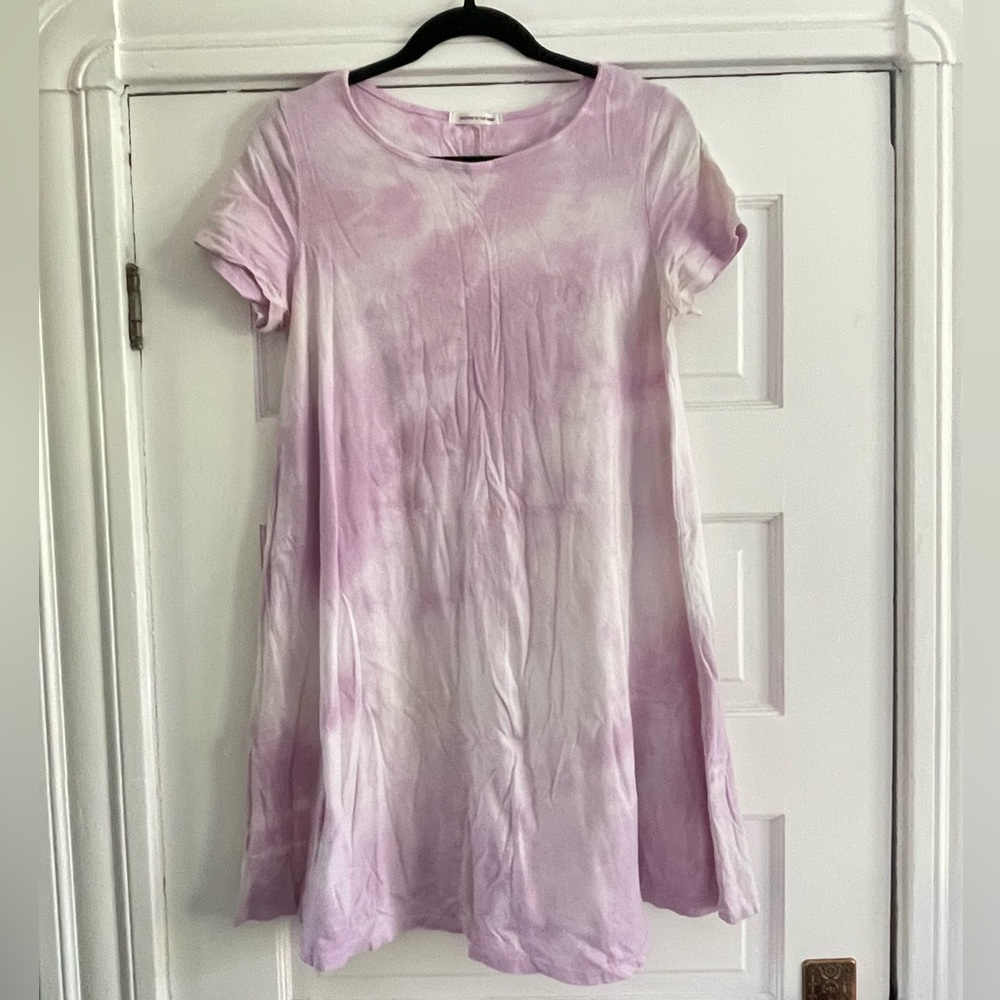 Purple Tie-Dye Swing Dress